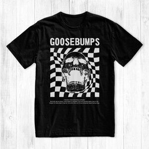 Goosebumps Skull T-Shirt | Dark Horror Graphic Tee | Optical Illusion Skull